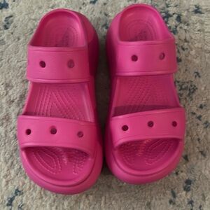Pink Crocs Crush Clog